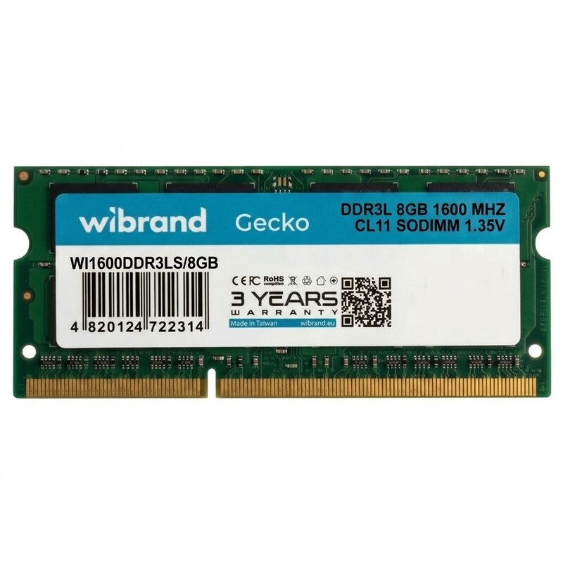 Модуль памяти SO-DIMM DDR3L 8GB/1600 Wibrand (WI1600DDR3LS/8GB)