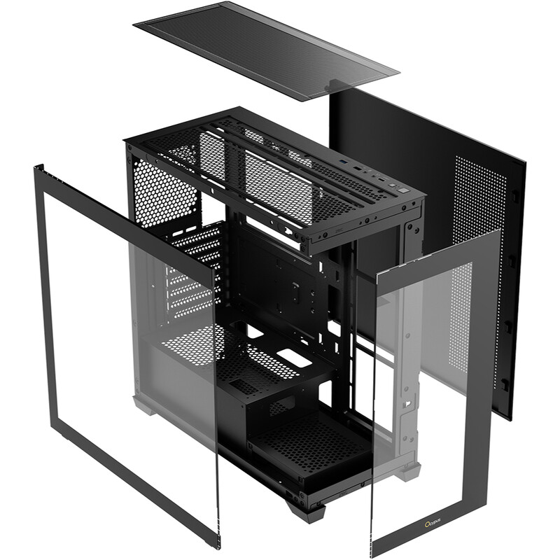 Корпус Ocypus Gamma C72 ARGB Black без БП (GAMMA-C72-BKD400XX-GL)
