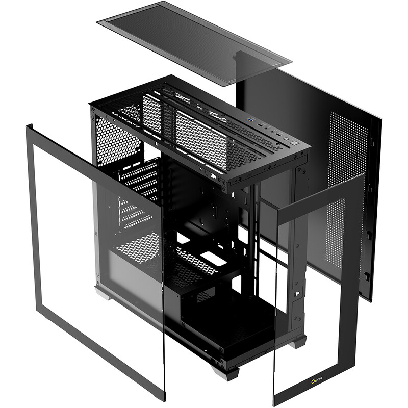 Корпус Ocypus Gamma C72 Black без БП (GAMMA-C72-BKD000XX-GL)