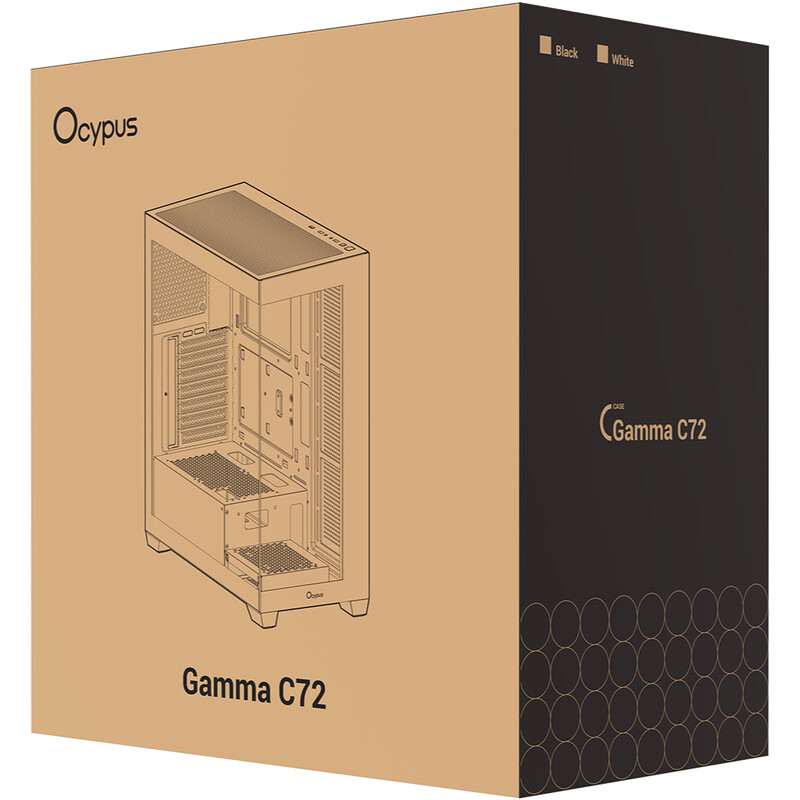 Корпус Ocypus Gamma C72 Black без БП (GAMMA-C72-BKD000XX-GL)