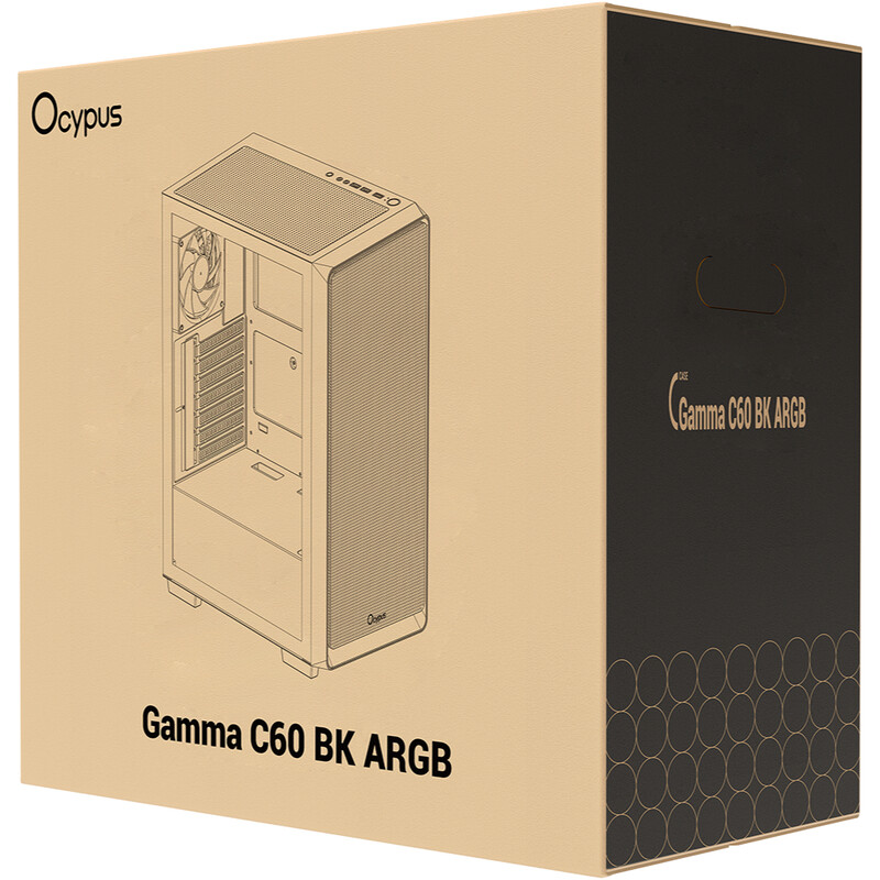 Корпус Ocypus Gamma C60 ARGB Black без БП (GAMMA-C60-BKG400XX-GL)
