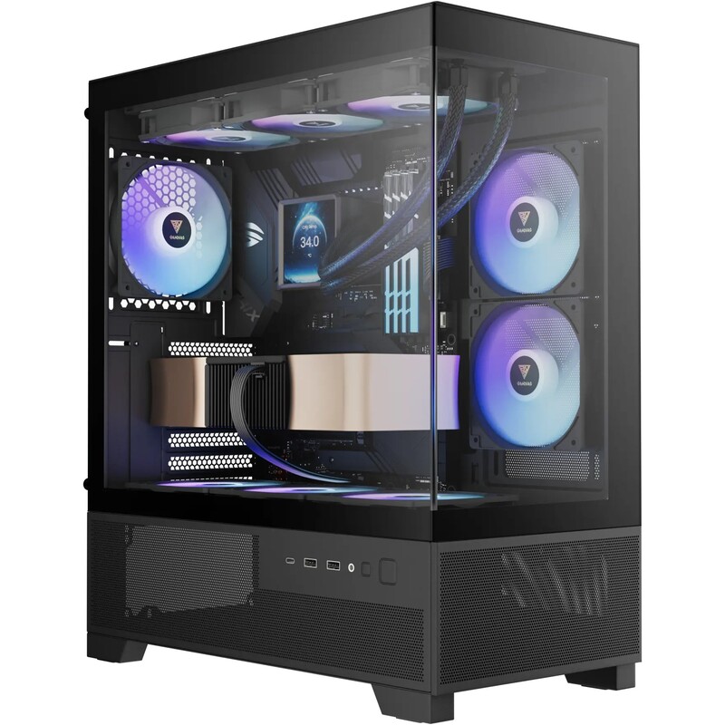 Корпус Gamdias Aura GC12 ARGB Black без БЖ