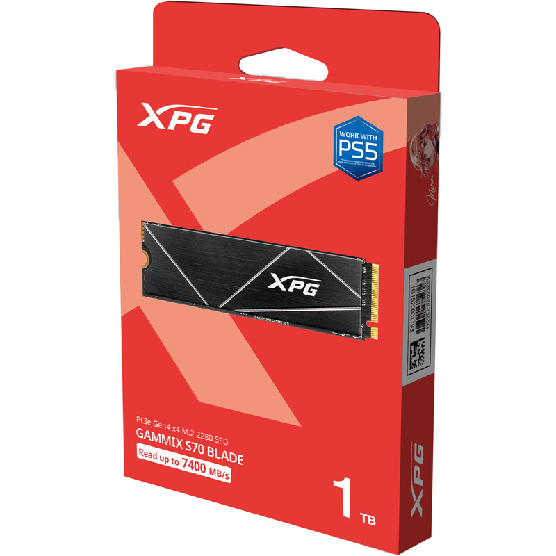 Накопичувач SSD 1TB A-Data XPG Gammix S70 Blade M.2 2280 PCIe 4.0 x4 3D NAND TLC (AGAMMIXS70B-1T-CS)