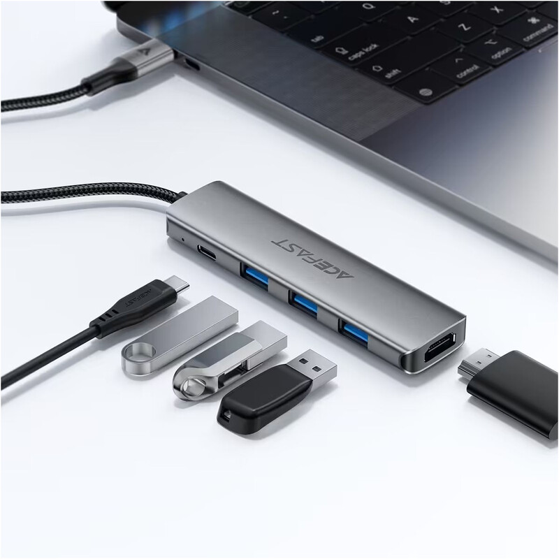 USB-хаб Acefast J16 USB Type-C 5-в-1 (6974316285915)