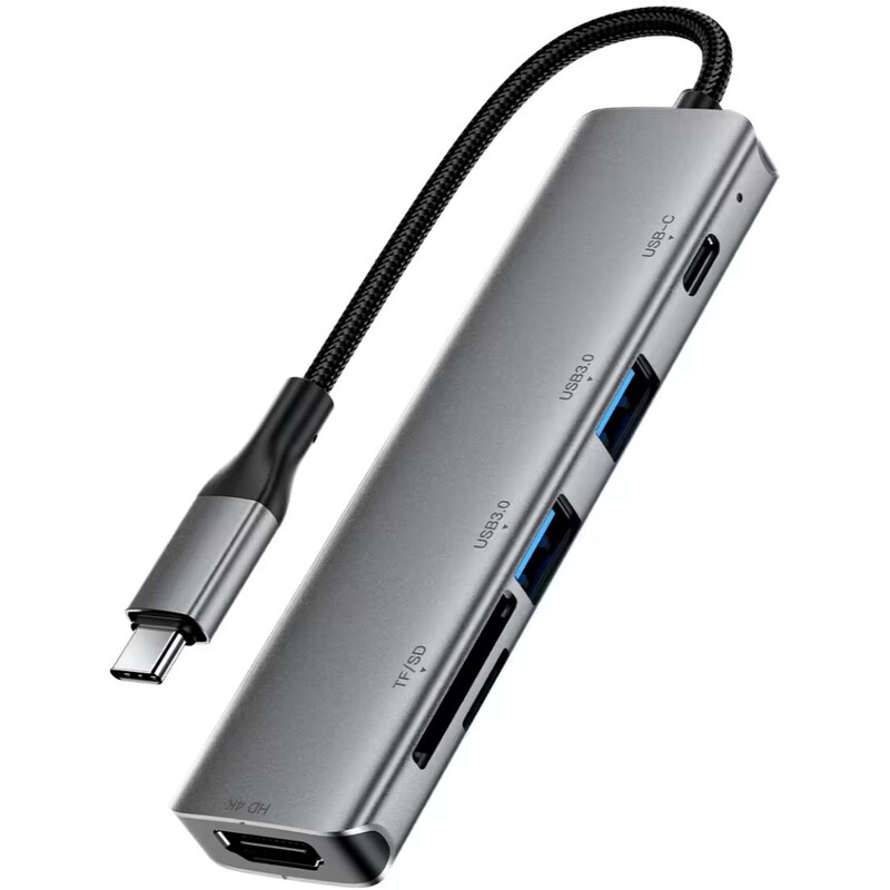 USB-хаб Acefast J18 USB Type-C 6-в-1 (6974316285939)