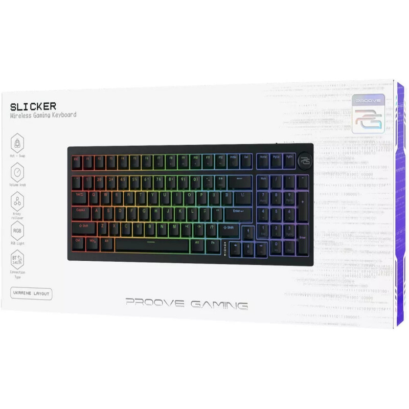 Клавіатура Proove Gaming Slicker Ukraine Layout Black (WKSL00022401)