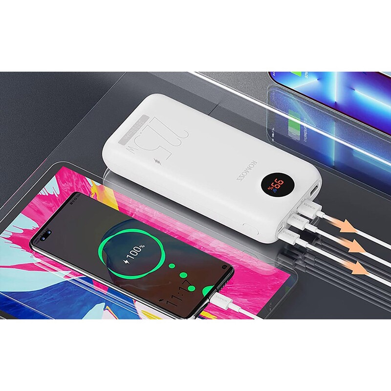Універсальна мобільна батарея Romoss PSW30 30000mAh 22.5W White (PSW30-152-1111H)