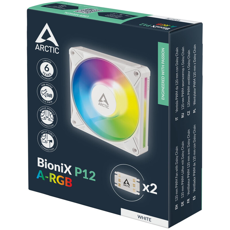 Вентилятор Arctic BioniX P12 A-RGB White (ACFAN00336A)