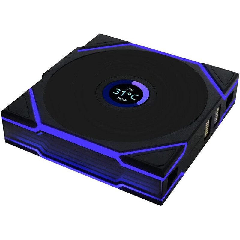 Вентилятор Lian Li UNI FAN TL Wireless LCD 120 3-Pack A-RGB Black (G99.12TLLCD1W3B.00)