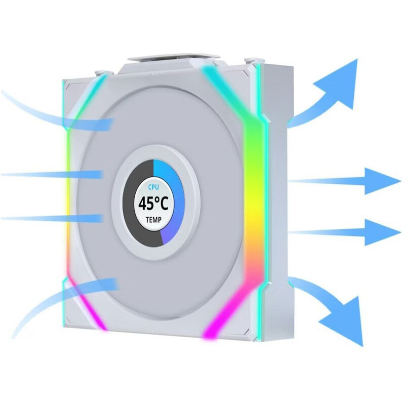 Вентилятор Lian Li Uni Fan SL Wireless LCD 120-3 A-RGB White (G99.12SLLCD1W3W.00)