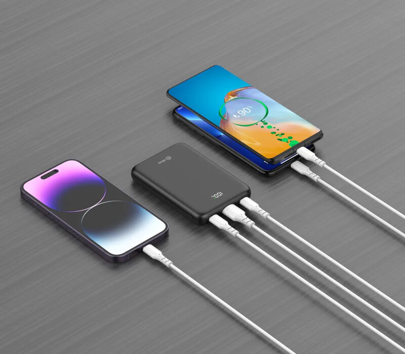 Універсальна мобільна батарея Atria 10000mAh, 22.5W Black (WPD-P91)