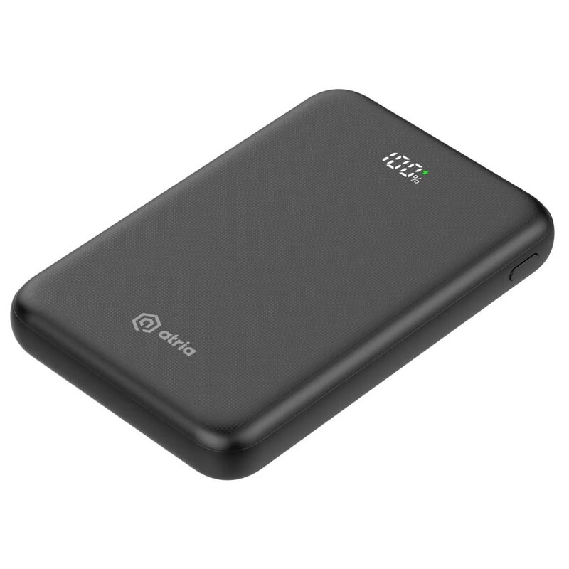 Універсальна мобільна батарея Atria 10000mAh, 22.5W Black (WPD-P91)