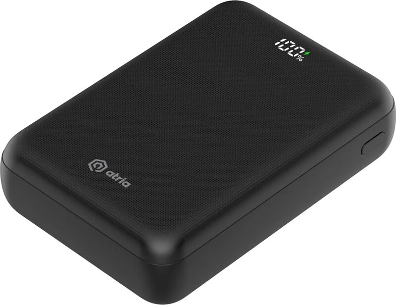 Універсальна мобільна батарея Atria 20000mAh, 22.5W Black (WPD-P92)