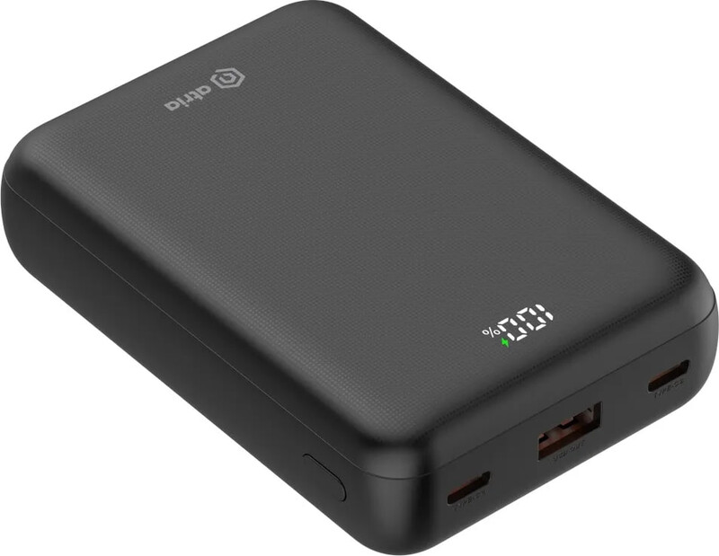 Універсальна мобільна батарея Atria 20000mAh, 22.5W Black (WPD-P92)