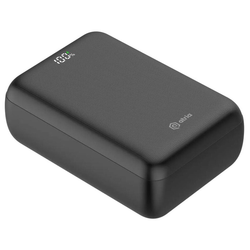 Универсальная мобильная батарея Atria 30000mAh, 22.5W Black (WPD-P93)