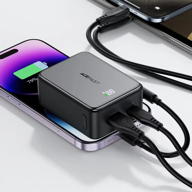 Універсальна мобільна батарея Acefast M28 10000mAh, 22.5W Black (6974316285984)