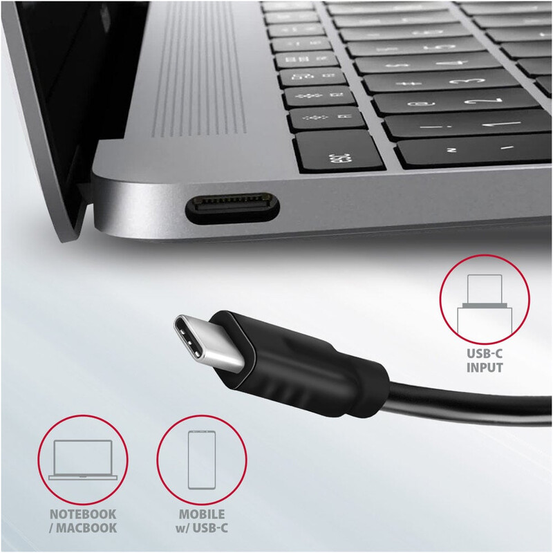 USB-хаб Axagon Speedster 4 USB-C 10 Gbps Grey (HMC-4G2)