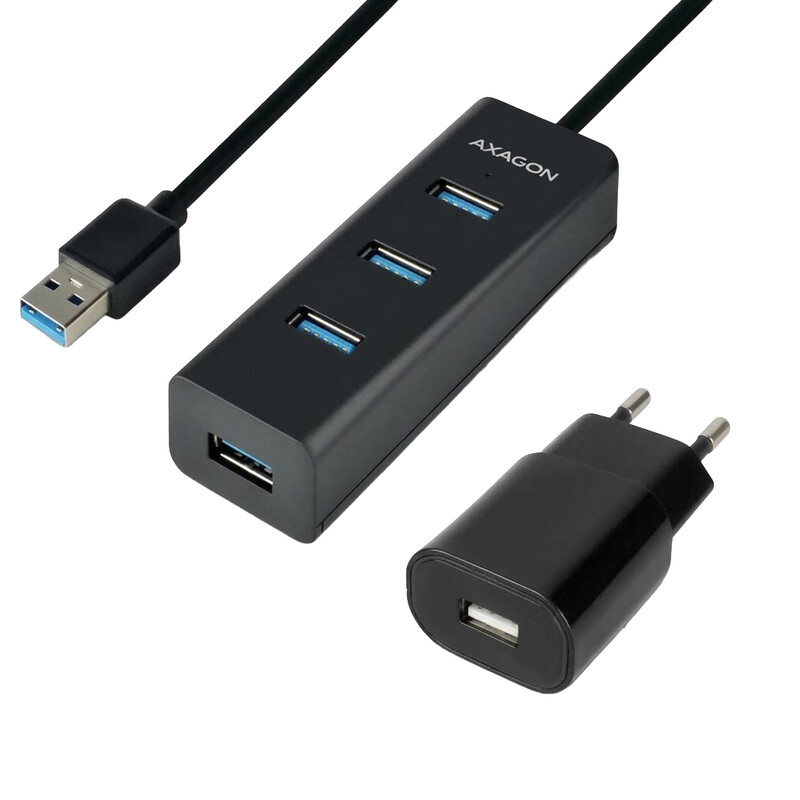 USB-хаб Axagon Charging hub USB3.0 Black (HUE-S2BP)