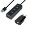 Фото - USB-хаб Axagon Charging hub USB3.0 Black (HUE-S2BP) | click.ua