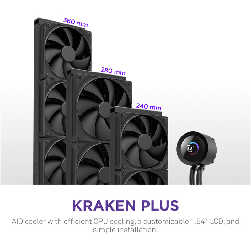 Система водяного охолодження NZXT Kraken Plus 240 Black (RL-KN240-B2)