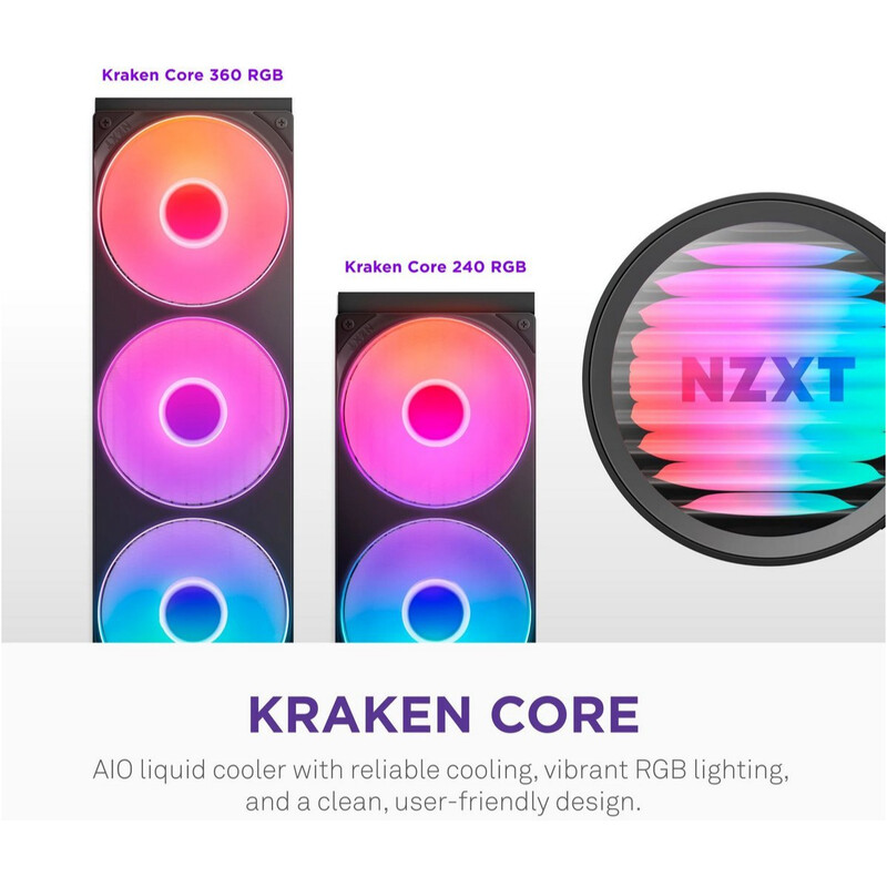 Система водяного охолодження NZXT Kraken Core 360 RGB Black (RL-KR36C-B1)
