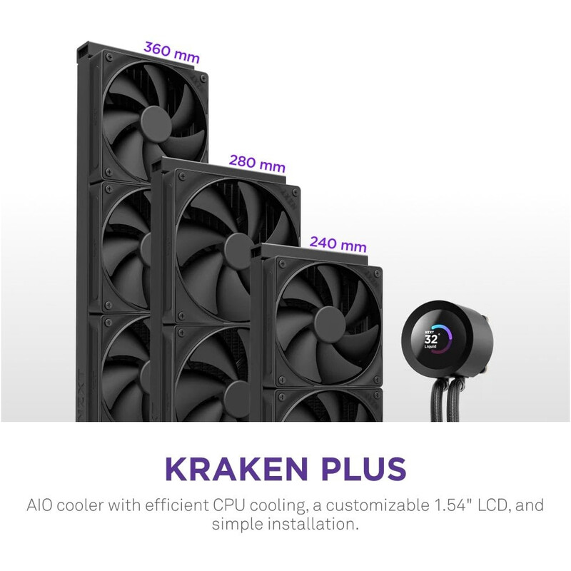 Система водяного охолодження NZXT Kraken Plus 280 Black (RL-KN280-B2)