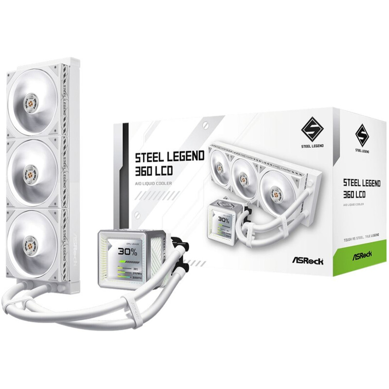 Система водяного охлаждения ASRock Steel Legend 360 LCD White (Steel Legend 360 LCD)