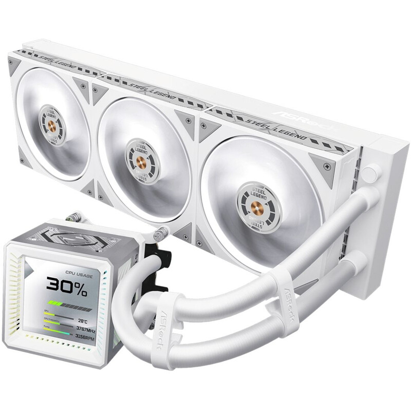 Система водяного охлаждения ASRock Steel Legend 360 LCD White (Steel Legend 360 LCD)