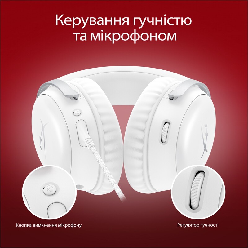 Гарнiтура HyperX Cloud III White (BS7C1AA)