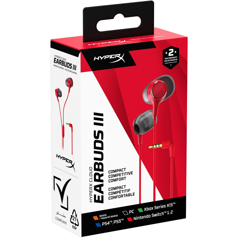 Гарнитура HyperX Cloud Earbuds III Red (BN7S0AA)