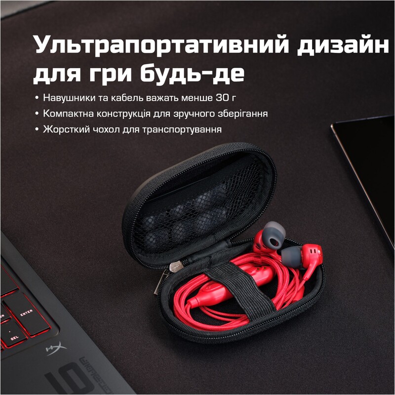 Гарнiтура HyperX Cloud Earbuds III S Red (BN7S2AA)