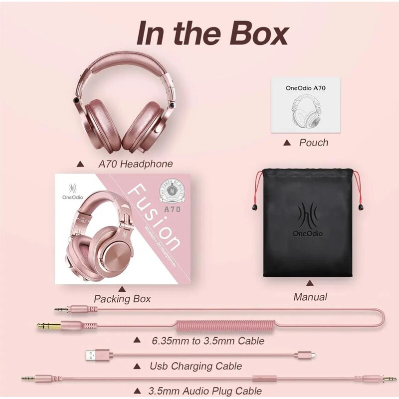 Навушники OneOdio Fusion A70 Rose Gold