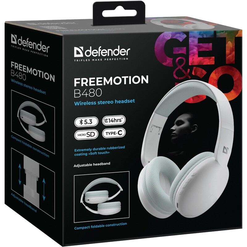 Bluetooth-гарнитура Defender FreeMotion B480 White (63481)