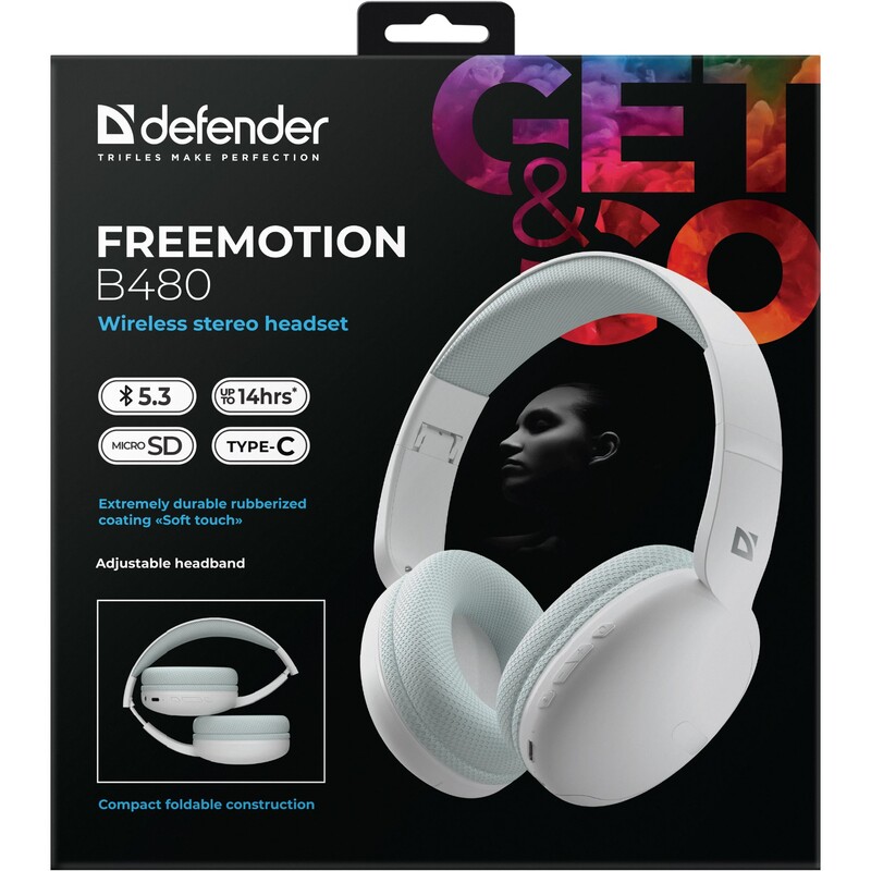 Bluetooth-гарнитура Defender FreeMotion B480 White (63481)