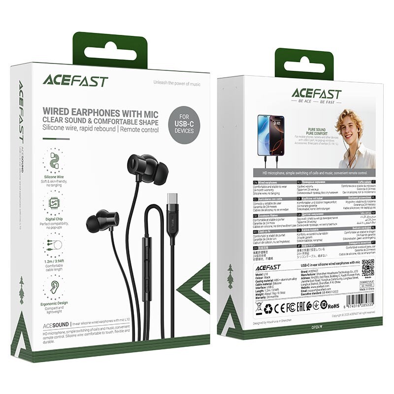 Гарнитура Acefast L10 Black