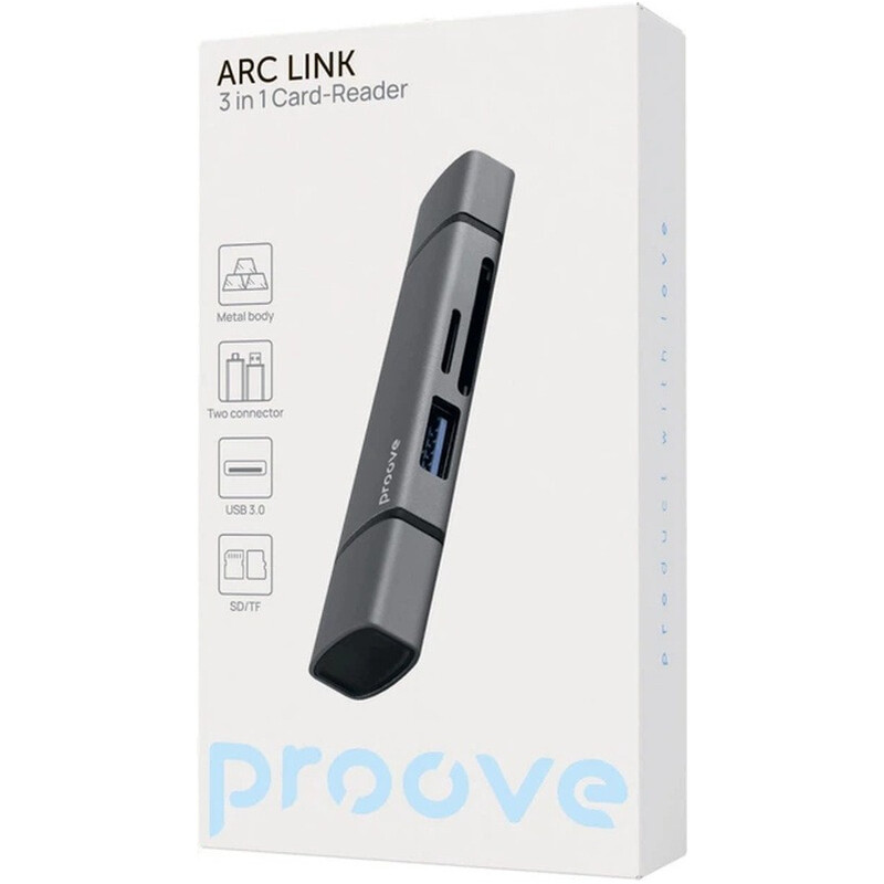 Картридер Proove Arc Link 3 in 1 Silver (HBAL00210014)