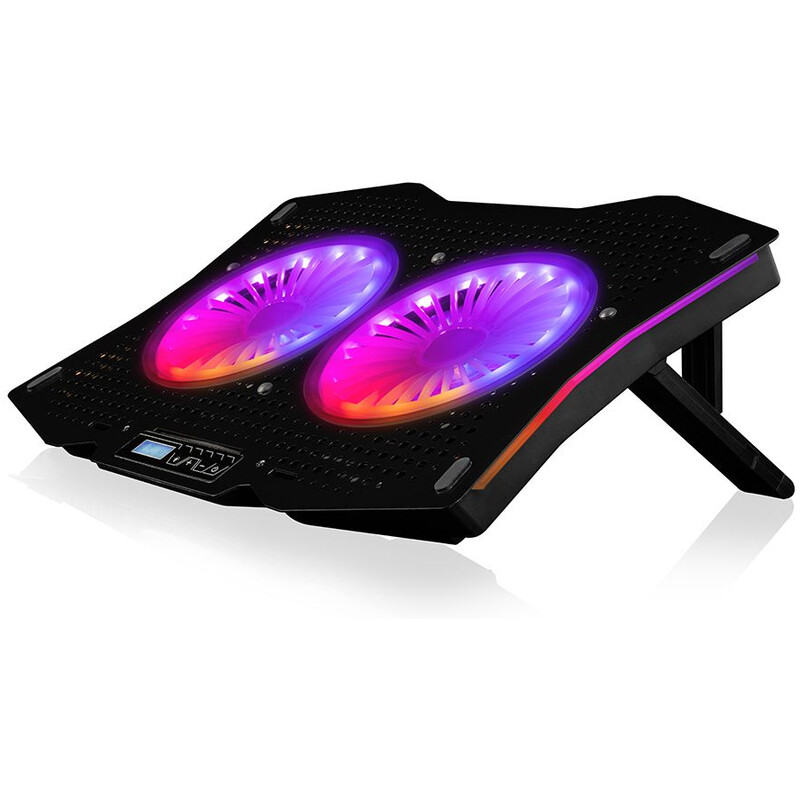 Підставка для ноутбука ModeСom Silent Fan MC-CF18 RGB Black (PL-MC-CF-18-RGB)