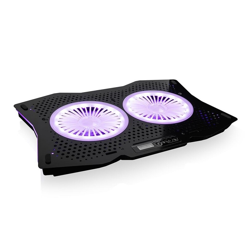 Підставка для ноутбука ModeСom Silent Fan MC-CF18 RGB Black (PL-MC-CF-18-RGB)