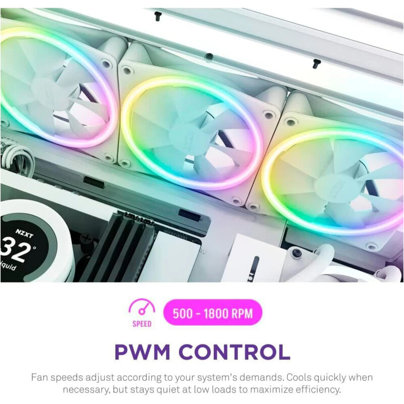 Вентилятор NZXT F140 RGB Duo White (RF-D14SF-W1)