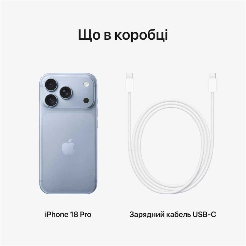 Смартфон Apple iPhone 18 Pro 256GB Glacier (MJRT4AF/A)