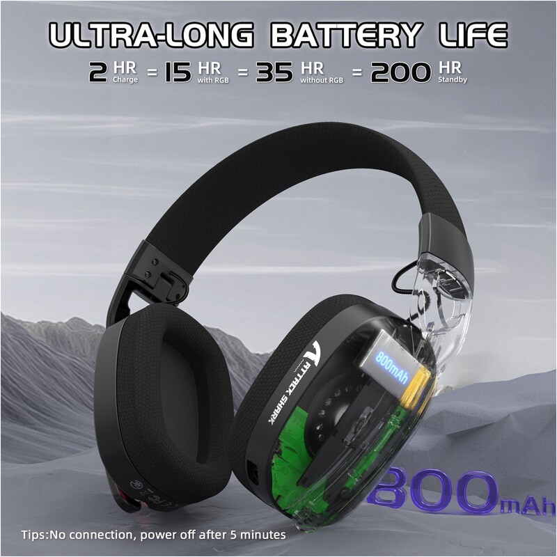 Bluetooth-гарнитура Attack Shark L90 Wireless Black (L90B_AS)