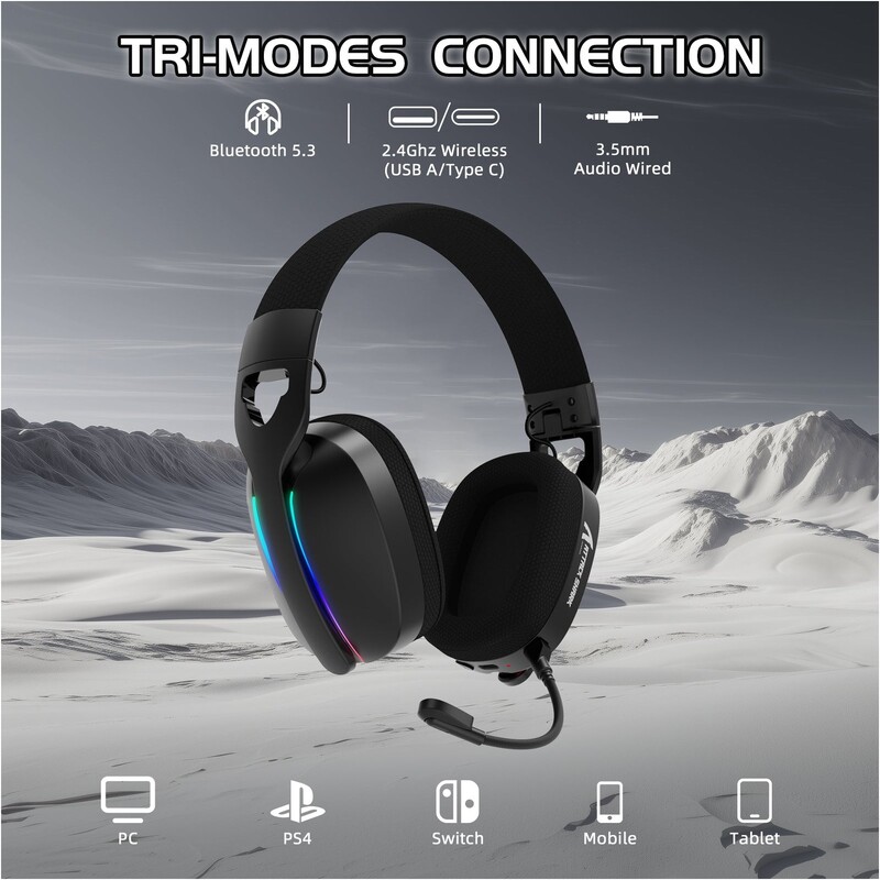 Bluetooth-гарнитура Attack Shark L90 Wireless Black (L90B_AS)