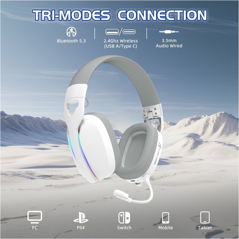 Bluetooth-гарнитура Attack Shark L90 Wireless White (L90W_AS)