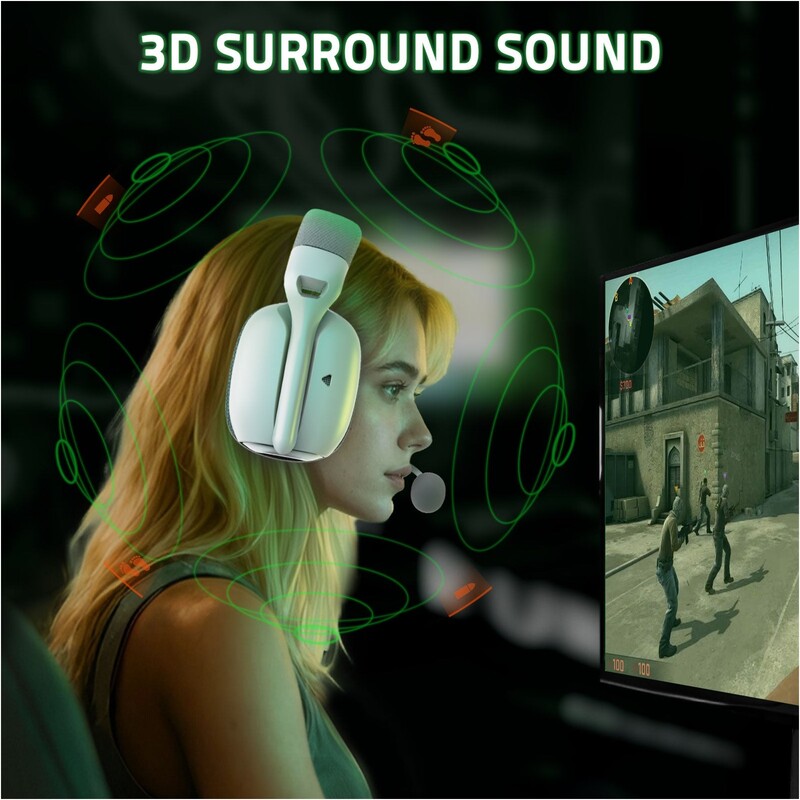 Bluetooth-гарнитура Attack Shark L80 Pro Wireless White (L80PROW_AS)