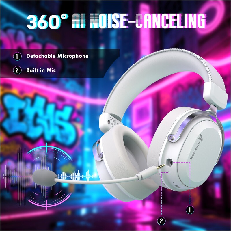 Bluetooth-гарнитура Attack Shark L30 Pro Wireless White (L30PROW_AS)