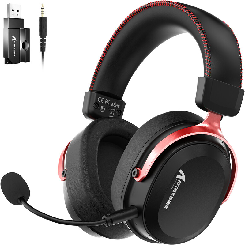 Bluetooth-гарнитура Attack Shark L30 Pro Wireless Black/Red (L30PROBR_AS)