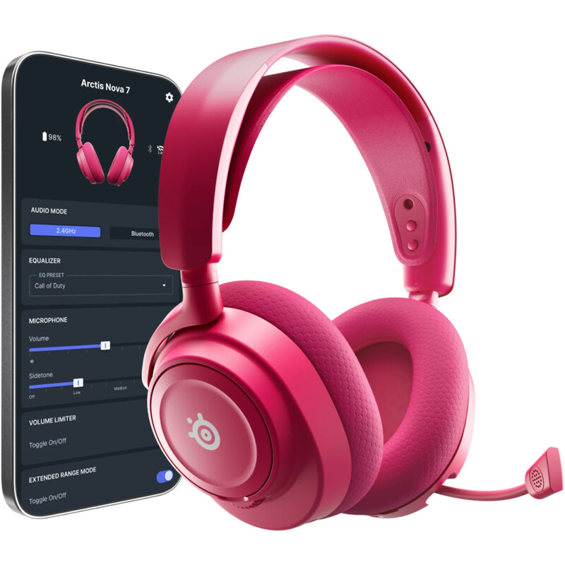Bluetooth-гарнитура SteelSeries Arctis Nova 7 Gen 2 Wireless Magenta (61732)