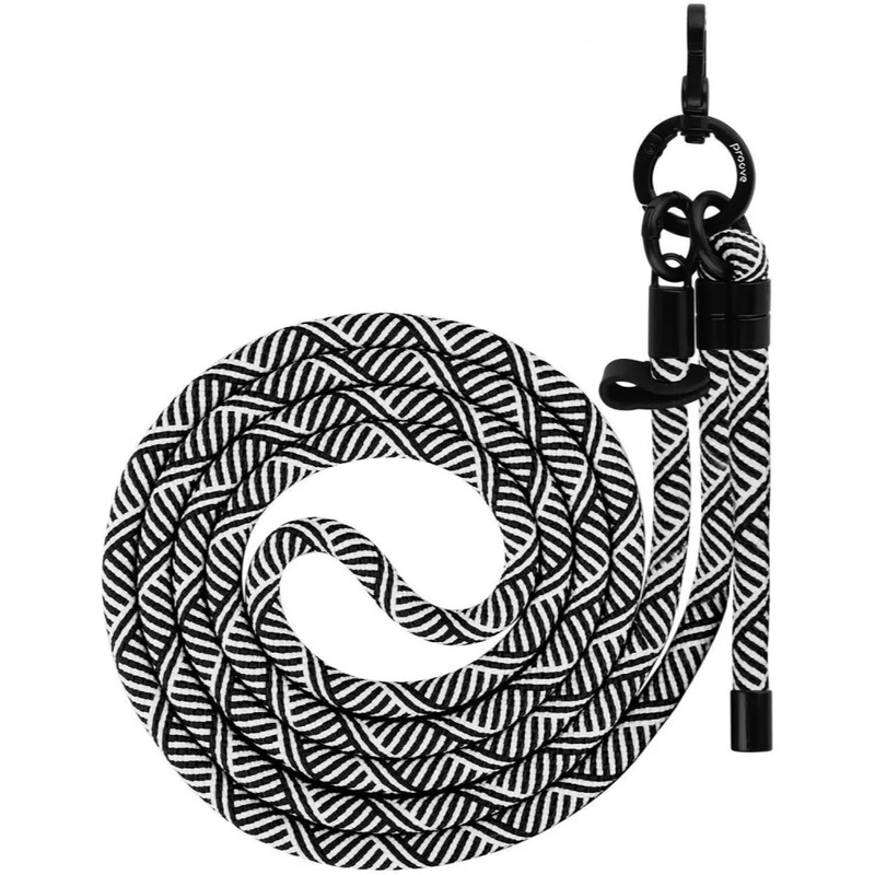 Ремінець для смартфона Proove Twist Line Cross-Body Strap Black/White (PSBSUNOC1502)