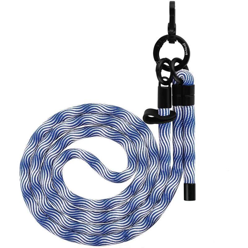Ремінець для смартфона Proove Twist Spiral Cross-Body Strap Blue/White (PSBSUNSP1552)