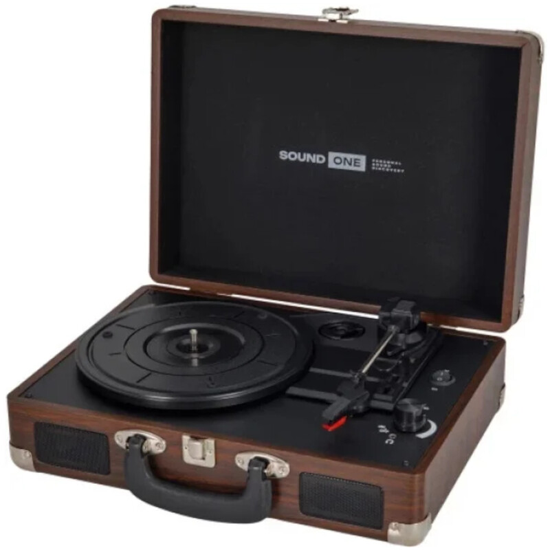 Програвач вінілу Sound One Pop Dark Wood (so-p-dw-1)